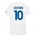 Inter Milan Lautaro Martinez #10 Replika Borta matchkläder 2023-24 Korta ärmar